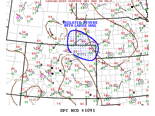 NOAA Storm Prediction Center Mesoscale Discussion 1091