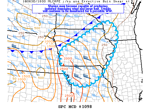 NOAA Storm Prediction Center Mesoscale Discussion 1098