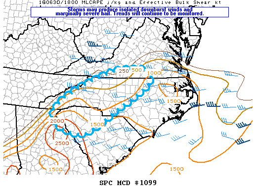 NOAA Storm Prediction Center Mesoscale Discussion 1099