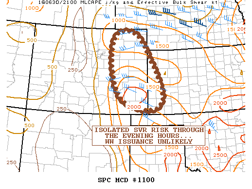 NOAA Storm Prediction Center Mesoscale Discussion 1100