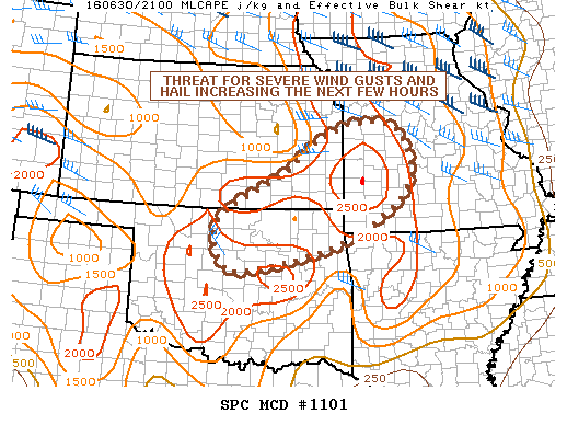 NOAA Storm Prediction Center Mesoscale Discussion 1101