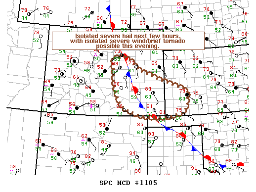 NOAA Storm Prediction Center Mesoscale Discussion 1105