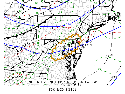 NOAA Storm Prediction Center Mesoscale Discussion 1107