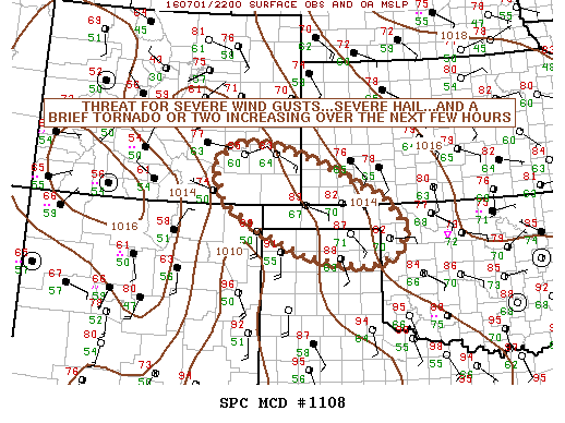 NOAA Storm Prediction Center Mesoscale Discussion 1108