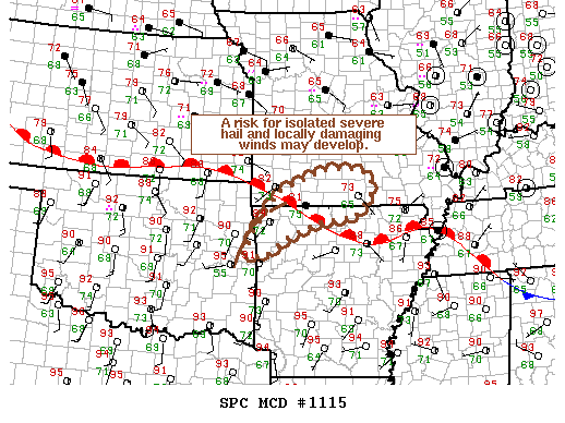 NOAA Storm Prediction Center Mesoscale Discussion 1115