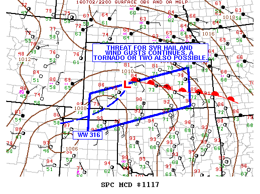 NOAA Storm Prediction Center Mesoscale Discussion 1117