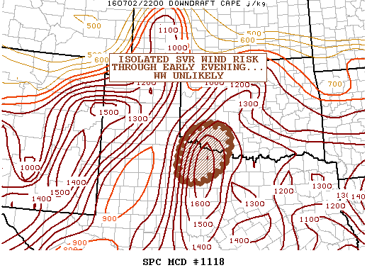 NOAA Storm Prediction Center Mesoscale Discussion 1118