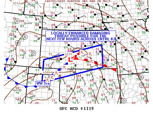 NOAA Storm Prediction Center Mesoscale Discussion 1119