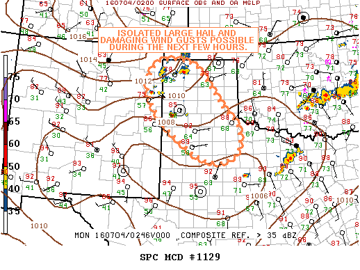 NOAA Storm Prediction Center Mesoscale Discussion 1129