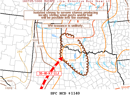 NOAA Storm Prediction Center Mesoscale Discussion 1140
