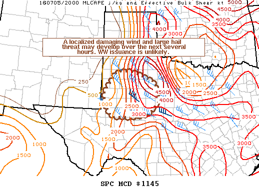NOAA Storm Prediction Center Mesoscale Discussion 1145