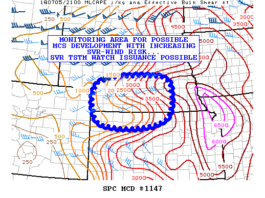 NOAA Storm Prediction Center Mesoscale Discussion 1147