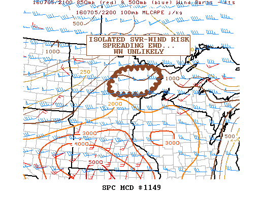 NOAA Storm Prediction Center Mesoscale Discussion 1149