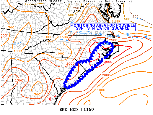 NOAA Storm Prediction Center Mesoscale Discussion 1150