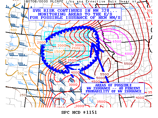 NOAA Storm Prediction Center Mesoscale Discussion 1151