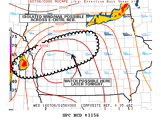 NOAA Storm Prediction Center Mesoscale Discussion 1156