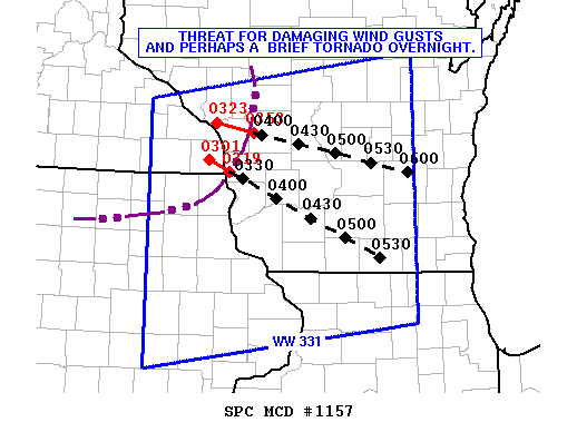 NOAA Storm Prediction Center Mesoscale Discussion 1157