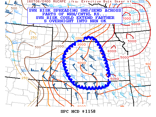 NOAA Storm Prediction Center Mesoscale Discussion 1158