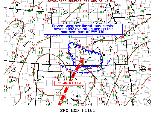 NOAA Storm Prediction Center Mesoscale Discussion 1161