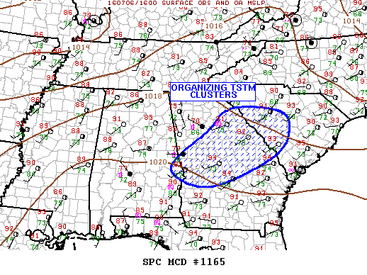 NOAA Storm Prediction Center Mesoscale Discussion 1165