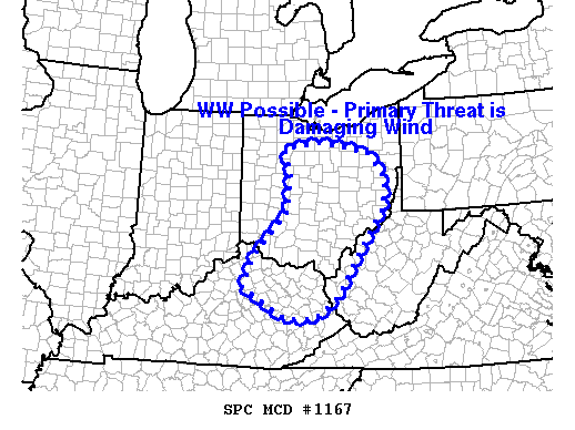 NOAA Storm Prediction Center Mesoscale Discussion 1167