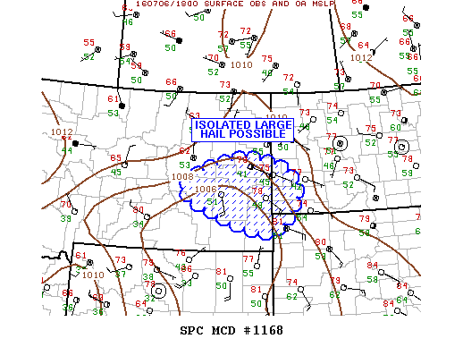 NOAA Storm Prediction Center Mesoscale Discussion 1168