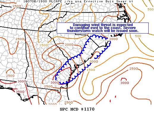 NOAA Storm Prediction Center Mesoscale Discussion 1170