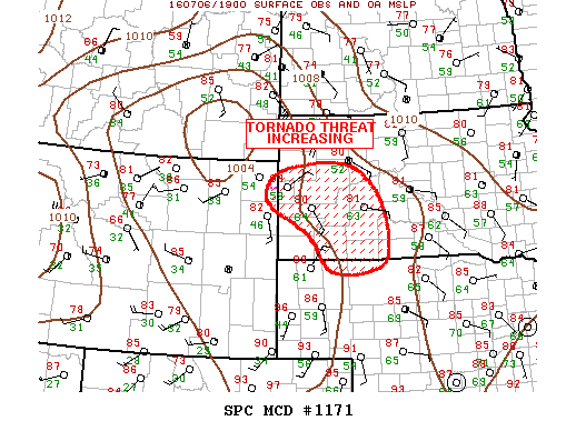 NOAA Storm Prediction Center Mesoscale Discussion 1171
