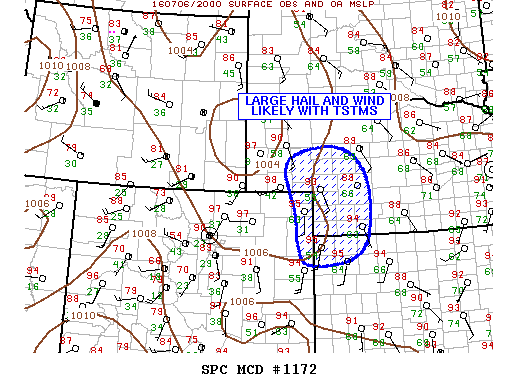 NOAA Storm Prediction Center Mesoscale Discussion 1172