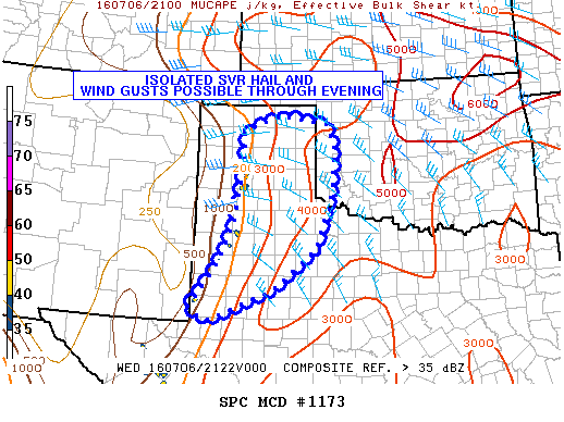NOAA Storm Prediction Center Mesoscale Discussion 1173