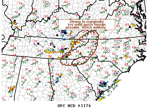 NOAA Storm Prediction Center Mesoscale Discussion 1176