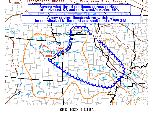 NOAA Storm Prediction Center Mesoscale Discussion 1184