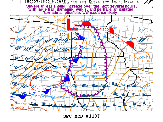 NOAA Storm Prediction Center Mesoscale Discussion 1187