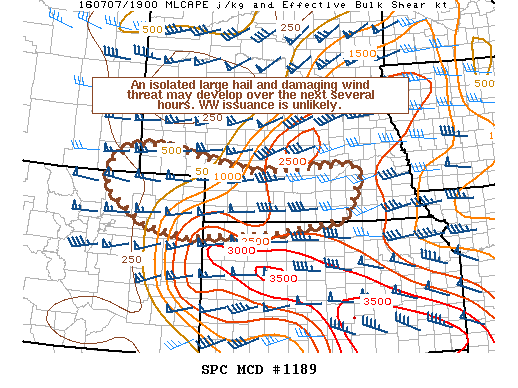 NOAA Storm Prediction Center Mesoscale Discussion 1189