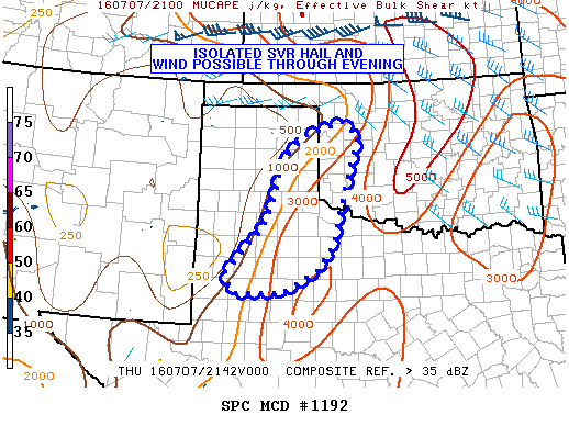NOAA Storm Prediction Center Mesoscale Discussion 1192