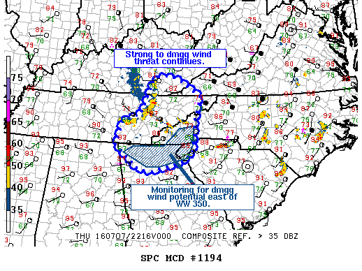 NOAA Storm Prediction Center Mesoscale Discussion 1194