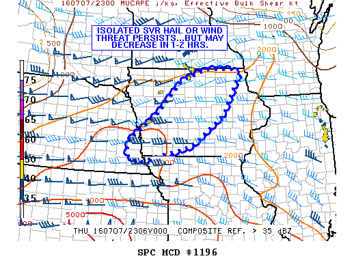 NOAA Storm Prediction Center Mesoscale Discussion 1196