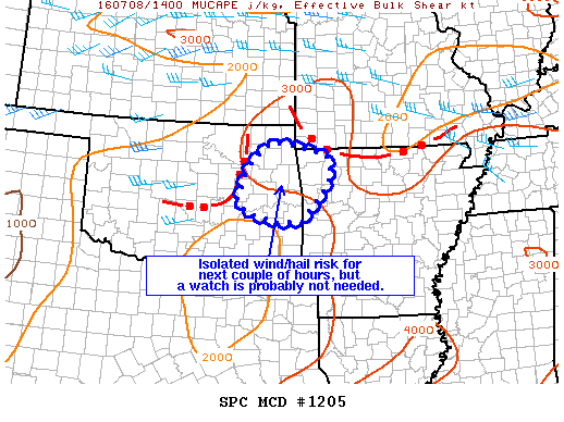 NOAA Storm Prediction Center Mesoscale Discussion 1205