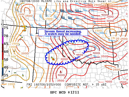 NOAA Storm Prediction Center Mesoscale Discussion 1211