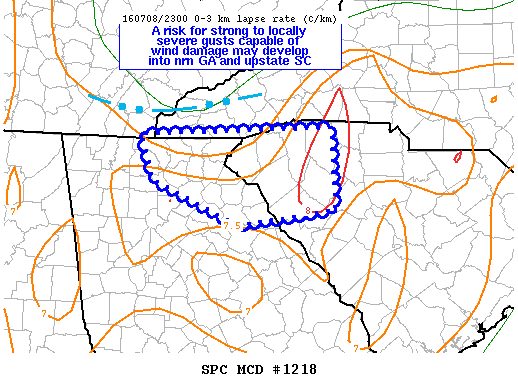 NOAA Storm Prediction Center Mesoscale Discussion 1218