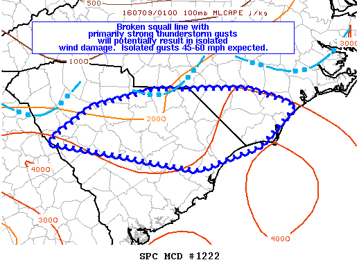 NOAA Storm Prediction Center Mesoscale Discussion 1222