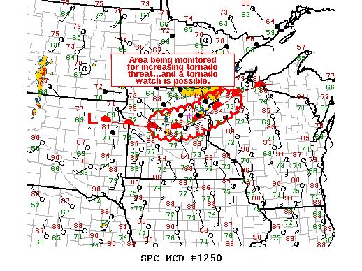NOAA Storm Prediction Center Mesoscale Discussion 1250