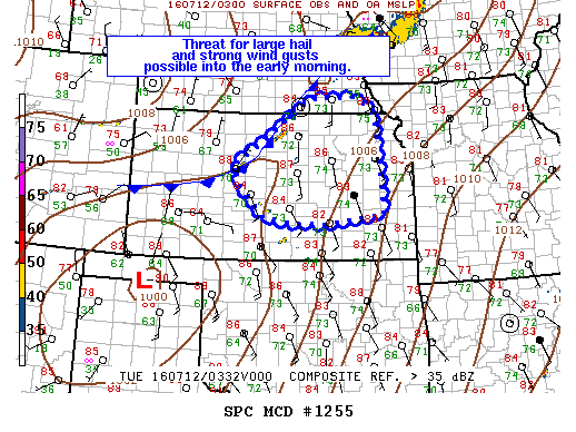 NOAA Storm Prediction Center Mesoscale Discussion 1255