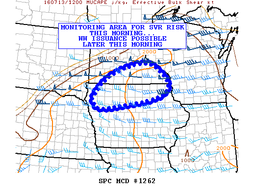 NOAA Storm Prediction Center Mesoscale Discussion 1262