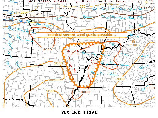 NOAA Storm Prediction Center Mesoscale Discussion 1291