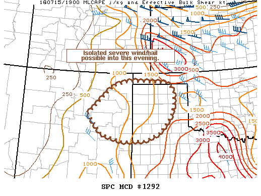 NOAA Storm Prediction Center Mesoscale Discussion 1292