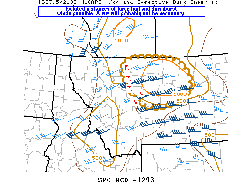 NOAA Storm Prediction Center Mesoscale Discussion 1293