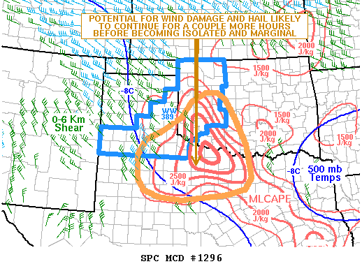 NOAA Storm Prediction Center Mesoscale Discussion 1296