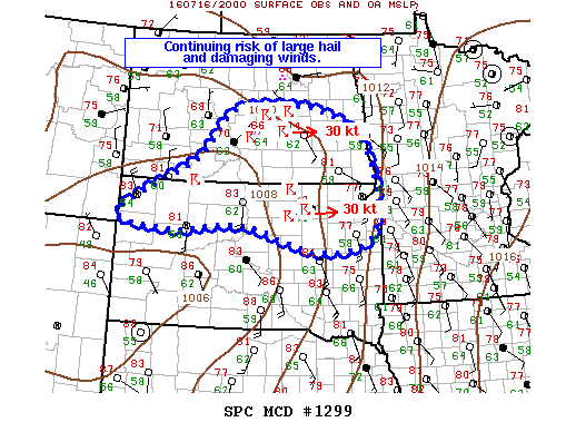 NOAA Storm Prediction Center Mesoscale Discussion 1299