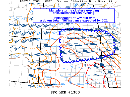 NOAA Storm Prediction Center Mesoscale Discussion 1300